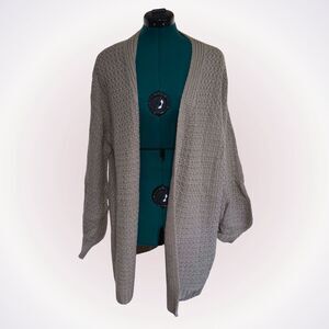 Chunky Knit Open-Front Cardigan | Sz M